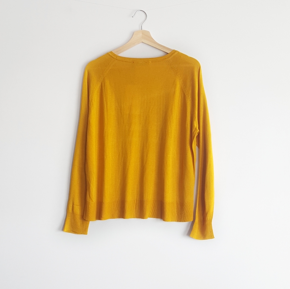 ▪︎Zara▪︎Basic Mustard Knit Sweater - Picture 7 of 7